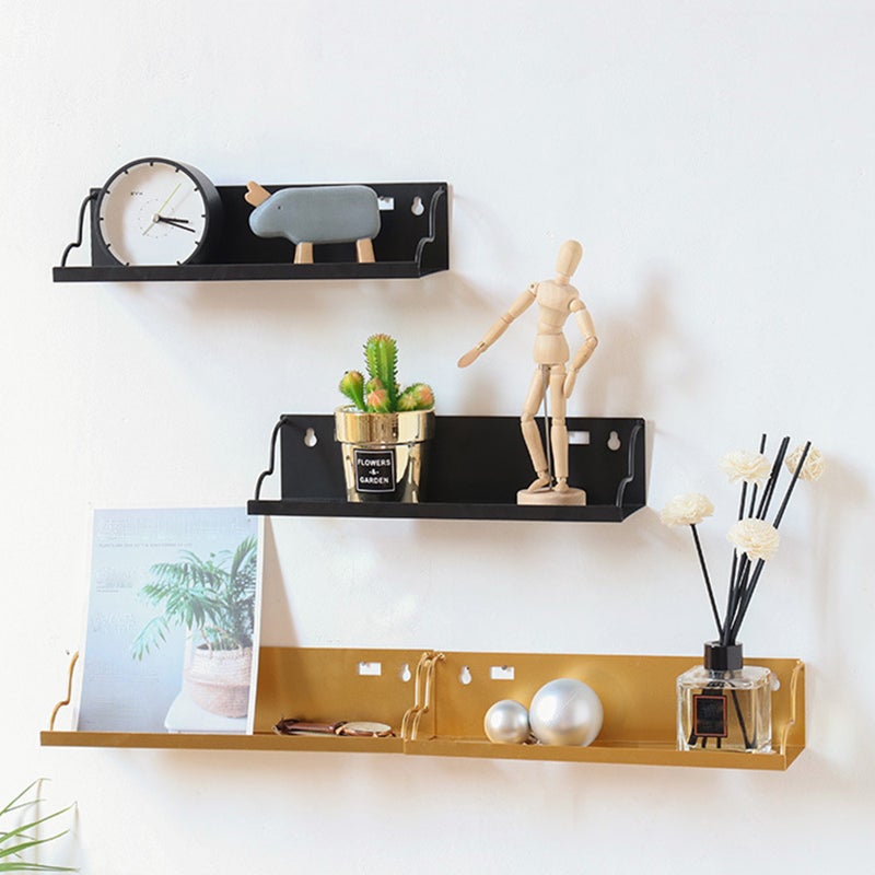 2pcs Wrought Iron Storage Shelf Decorative Wall-mounted Storage Racks Shelves Sundries Organizer Wall Decoration - Image 5