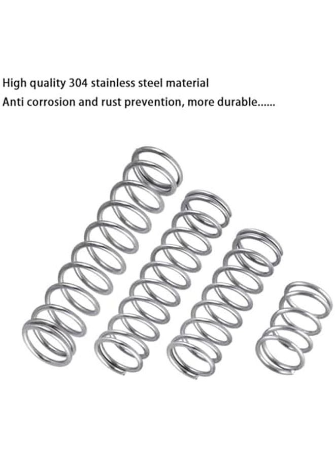 زنبرك ضغط من الفولاذ المقاوم للصدأ 304 مقاس 25 مم، قطر 12 مم، سلك 2.0 مم، 5 قطع - Image 5