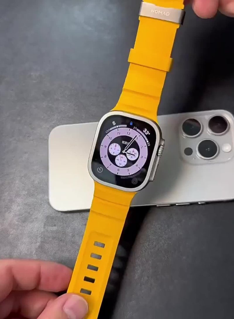 Silicone Smart Watch Band, Breathable Skin-Friendly Strap, Non-Waterproof, Tang Buckle, Compatible with Apple Watch Series 1-10, SE, Ultra Compatible with 42/44/45/49mm Case Sizes- Fashionable Coupl - Image 3