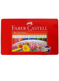 36-Piece Color Pencils in Metal Box Multicolor