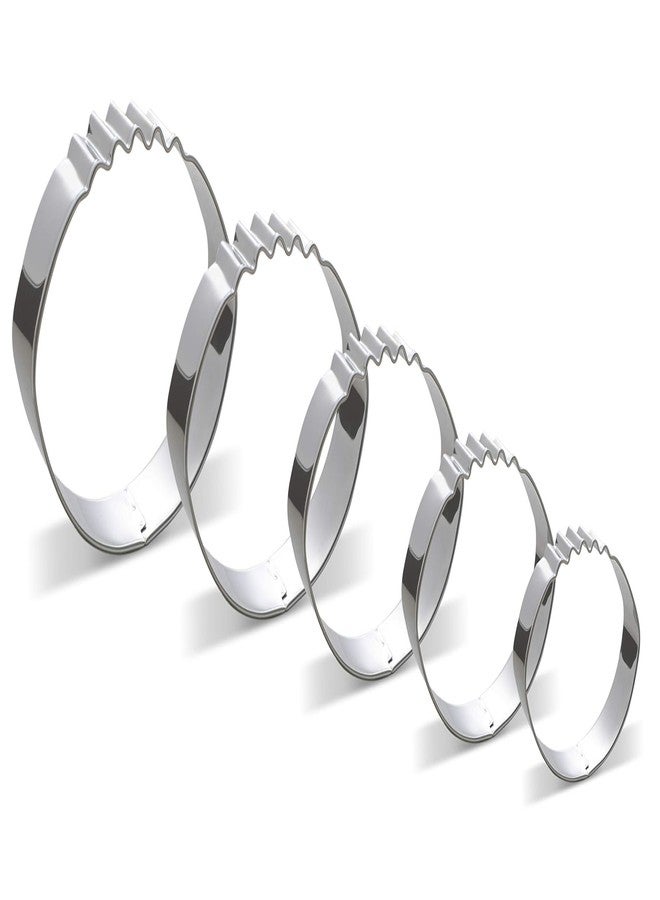 Maykito Football Cookie Cutters Set-5 Pieces-Stainless Steel Assorted Sizes - Image 1