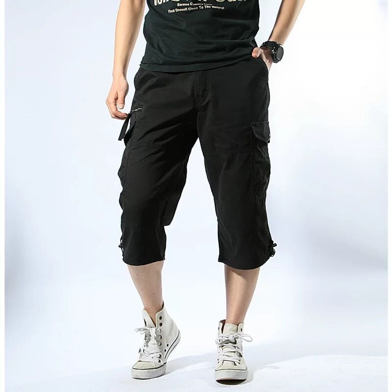 Summer Lightweight Loose Cargo Shorts for Men Army Yellow  - Image 3
