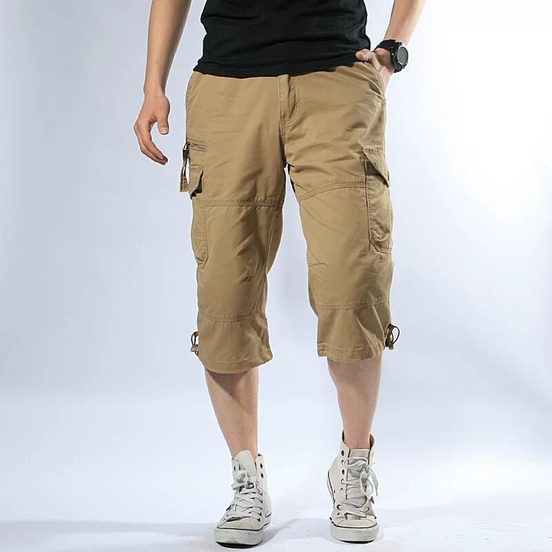 Summer Lightweight Loose Cargo Shorts for Men Army Yellow  - Image 5