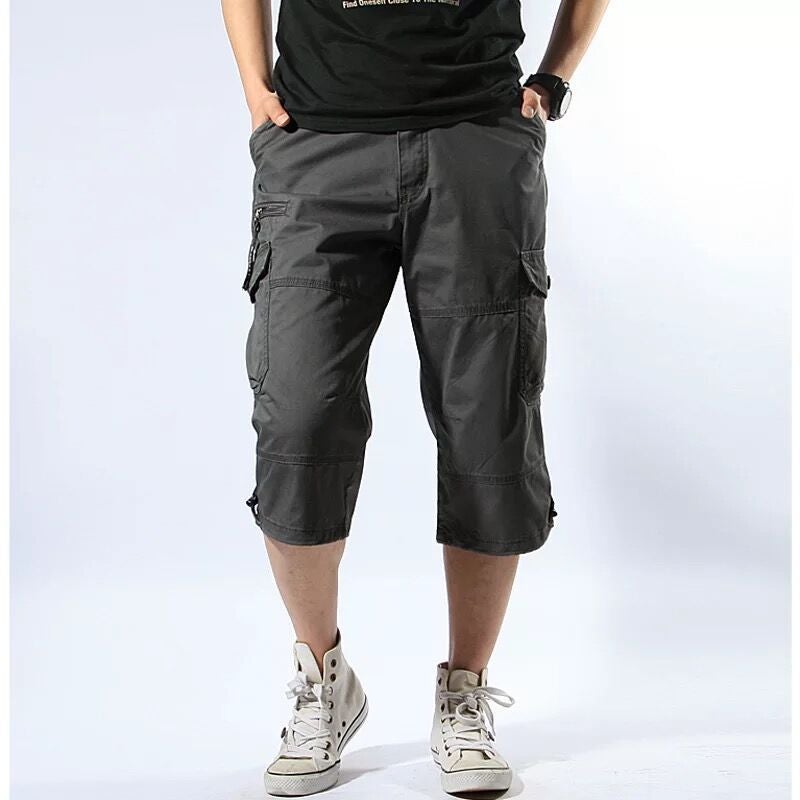Summer Lightweight Loose Cargo Shorts for Men Army Yellow  - Image 4