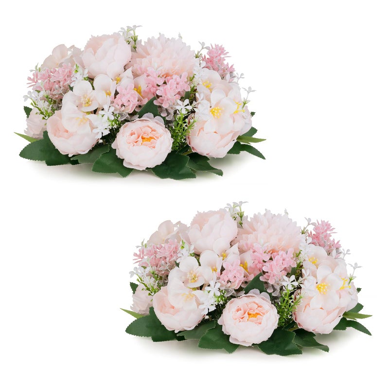 Flower Balls for Centerpieces Wedding Peony  2 Pcs Artificial Centerpiece Flower Small Rose Balls Fake Flower Ball Arrangement Bouquet for Party Anniversary Home Pink  Purple
