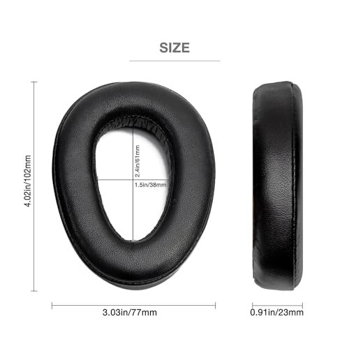 Voarmaks Sheepskin Real Leather Foam Cushion Ear Pads Compatible with Sennheiser PXC550 PXC550's 550-II MB 660 PXC 480 Series Headphone Replacement EarPads - Image 5