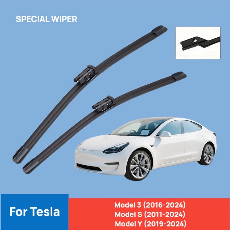 Premium Graphene Coated Wiper Blades For Tesla Model Y RHD 2019 2024 All Season Windshield Replacement 26 20 - Image 1