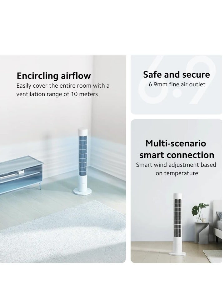 Xiaomi Smart Tower Fan 2 - Embrace a 150° natural breeze, Energy-saving and cost-effective Only 1kWh to keep cool in the summer, 28.7dB(A) low noise BPTSO2DM White - Image 5