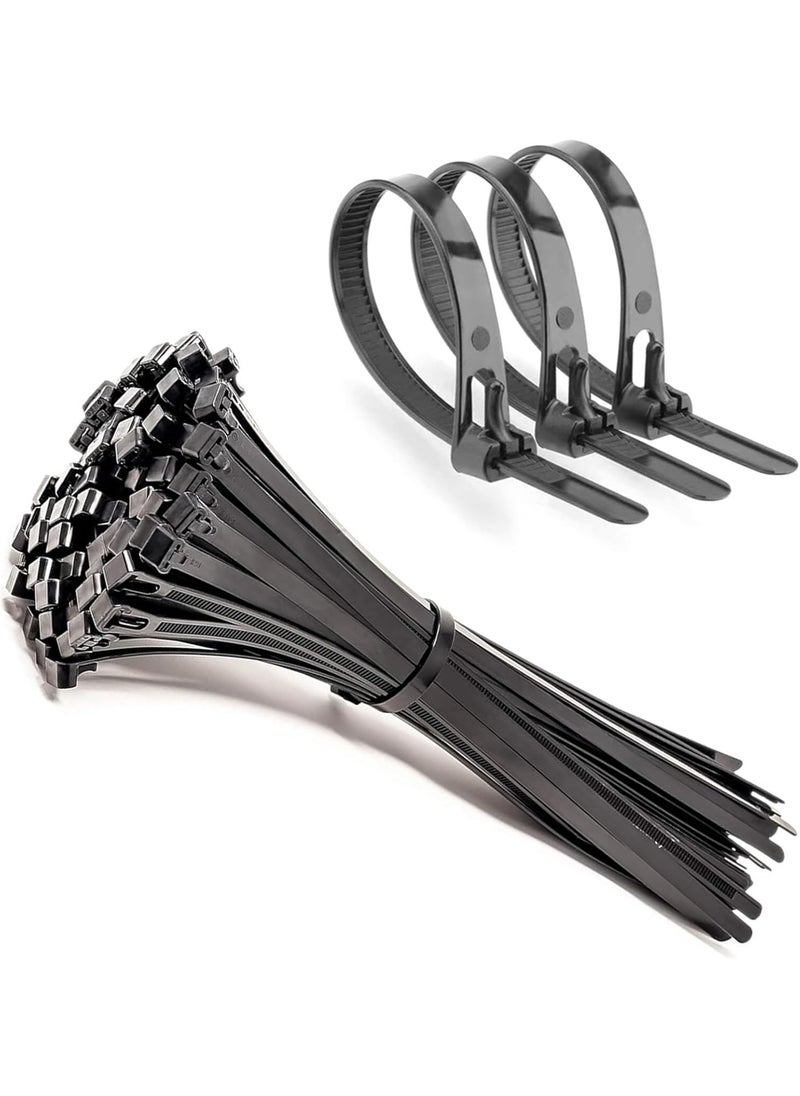 Oasisgalore 100PCS Reusable UV-Resistant Cable Ties for Cable Management and Gardening  - Image 1