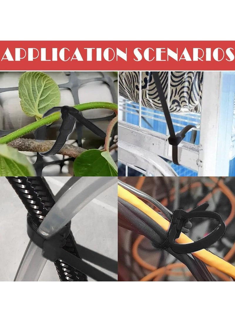 Oasisgalore 100PCS Reusable UV-Resistant Cable Ties for Cable Management and Gardening  - Image 4