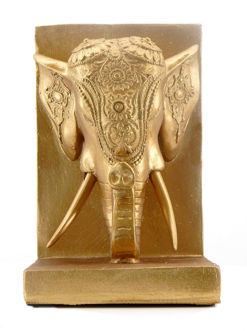 Bellaa 21817 Bookends Elephant Head Bookshelf Decor 7 inch - Image 5