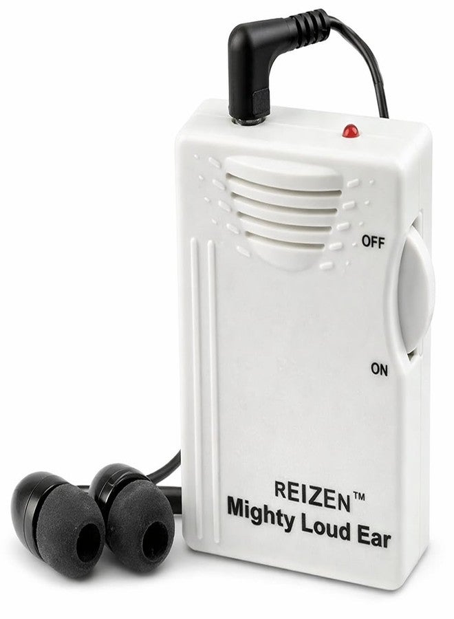 Reizen Mighty Loud Ear 120dB Personal Sound Hearing Amplifier with Earphones and Extra Headphones - Image 3