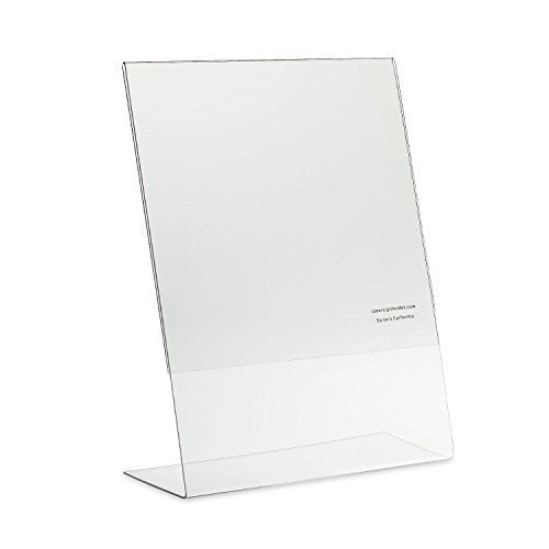 SOURCEONE.ORG Clear 8.5 X 11-Inches Acrylic Slant Back Sign Holder, Brochure Holder - Image 2