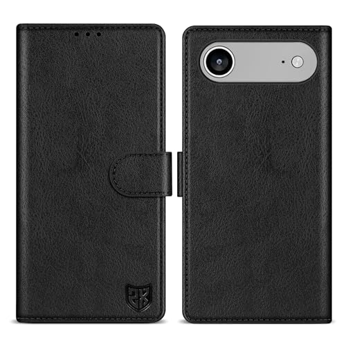 ZZXX for iPhone 17 Air Wallet Case with [RFID Blocking] Card Slot Kickstand Magnetic Closure Leather Flip Fold Protective Phone Case for iPhone 17 Air Case Wallet(Black-6.6 inch) - Image 1
