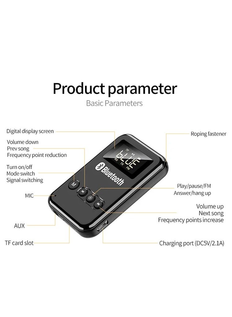 4 in 1 Wireless Bluetooth 5.0 Audio Transmitter Receiver Adapter For TV PC Car