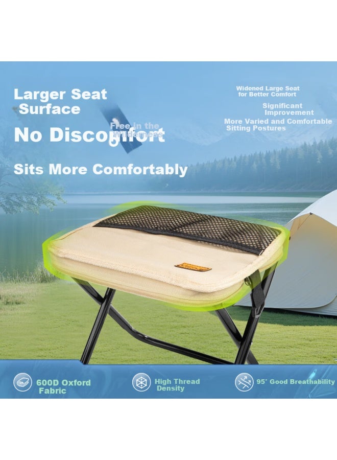 Grsaed Outdoor Folding Chair Portable Stool Fishing Chair Picnic Travel Camping Handbag Stool Blue Strap Model Large - Image 1