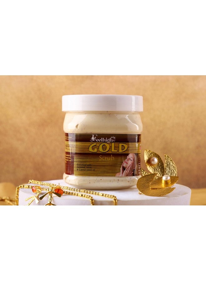Feelhigh Face and Body Gold Scrub 500gm Skin Shiny And Face Gel 500gm - Skin care and Facial Products -Man woman (Gold Scrub And Diamond Gel) - Image 4