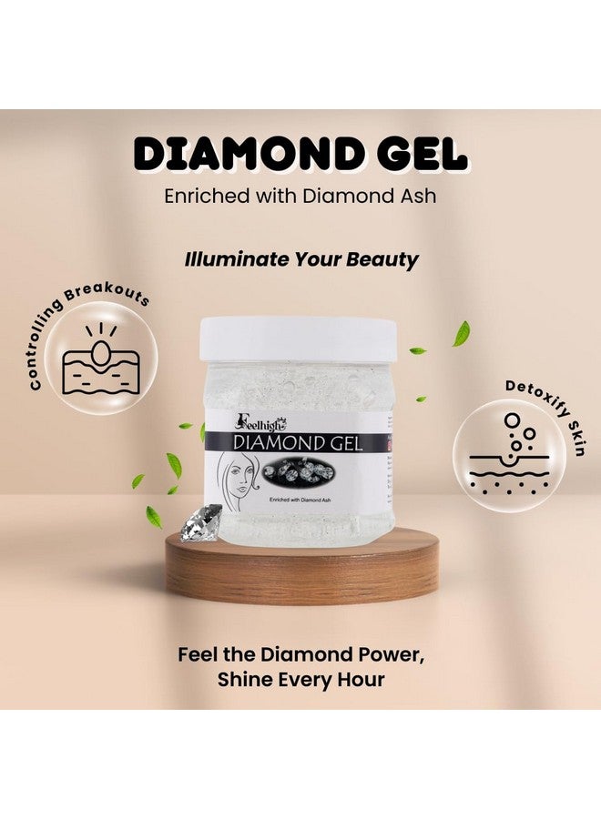 Feelhigh Face and Body Gold Scrub 500gm Skin Shiny And Face Gel 500gm - Skin care and Facial Products -Man woman (Gold Scrub And Diamond Gel) - Image 3
