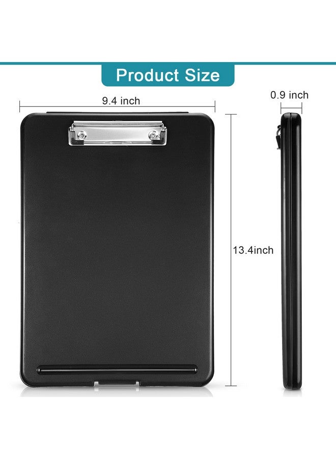 تشينكو 10 قطع من لوح الحافظة مع تخزين لوح الحافظة البلاستيكي للتمريض لوح الحافظة القابل للطي مع مشبك منخفض الارتفاع للمنزل والمكتب والمدرسة، مقاس 9.5 × 13.5 بوصة (لون مشرق) - Image 2