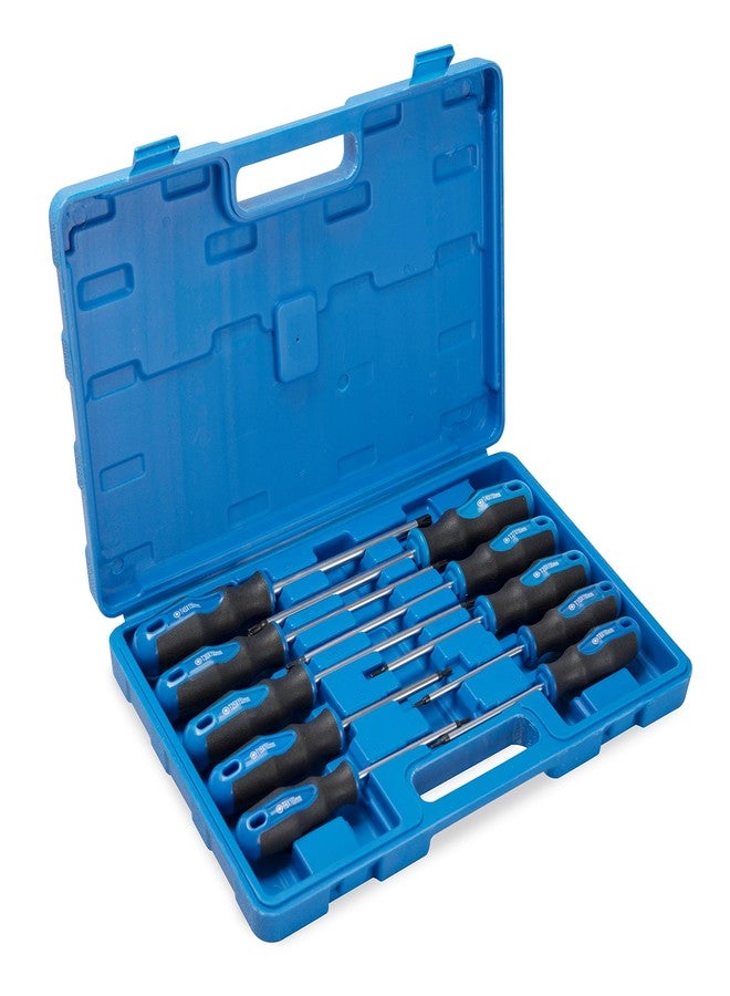 ROTATION Torx Screwdrivers Set 10-Piece, Magnetic Black Finished Tip with Center Hole, Professional Cushion Grip Screwdriver Set with High Torque - Image 1