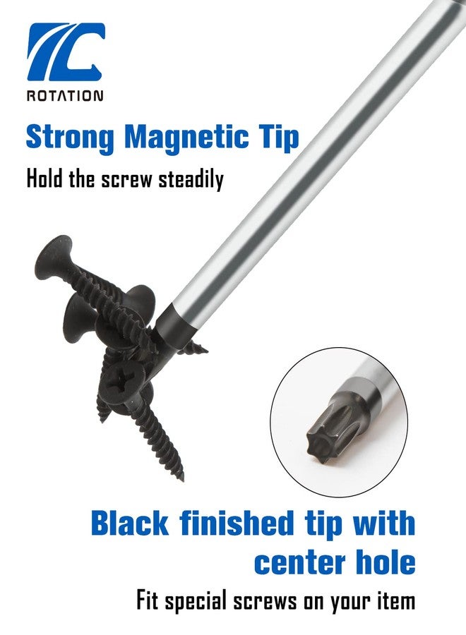 ROTATION Torx Screwdrivers Set 10-Piece, Magnetic Black Finished Tip with Center Hole, Professional Cushion Grip Screwdriver Set with High Torque - Image 4