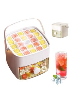 KASTWAVE Ice Cube Trays, with Lid and Bin, Square Ice Cube Maker, Easy Release, 48 Gride Ice Cube Mold, Small Pellet Ice Maker for Whiskey, Cocktails, Juice, Coffee and Homemade, Keep Drinks Chilled, White  - Image 1