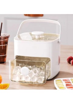 KASTWAVE Ice Cube Trays, with Lid and Bin, Square Ice Cube Maker, Easy Release, 48 Gride Ice Cube Mold, Small Pellet Ice Maker for Whiskey, Cocktails, Juice, Coffee and Homemade, Keep Drinks Chilled, White  - Image 4