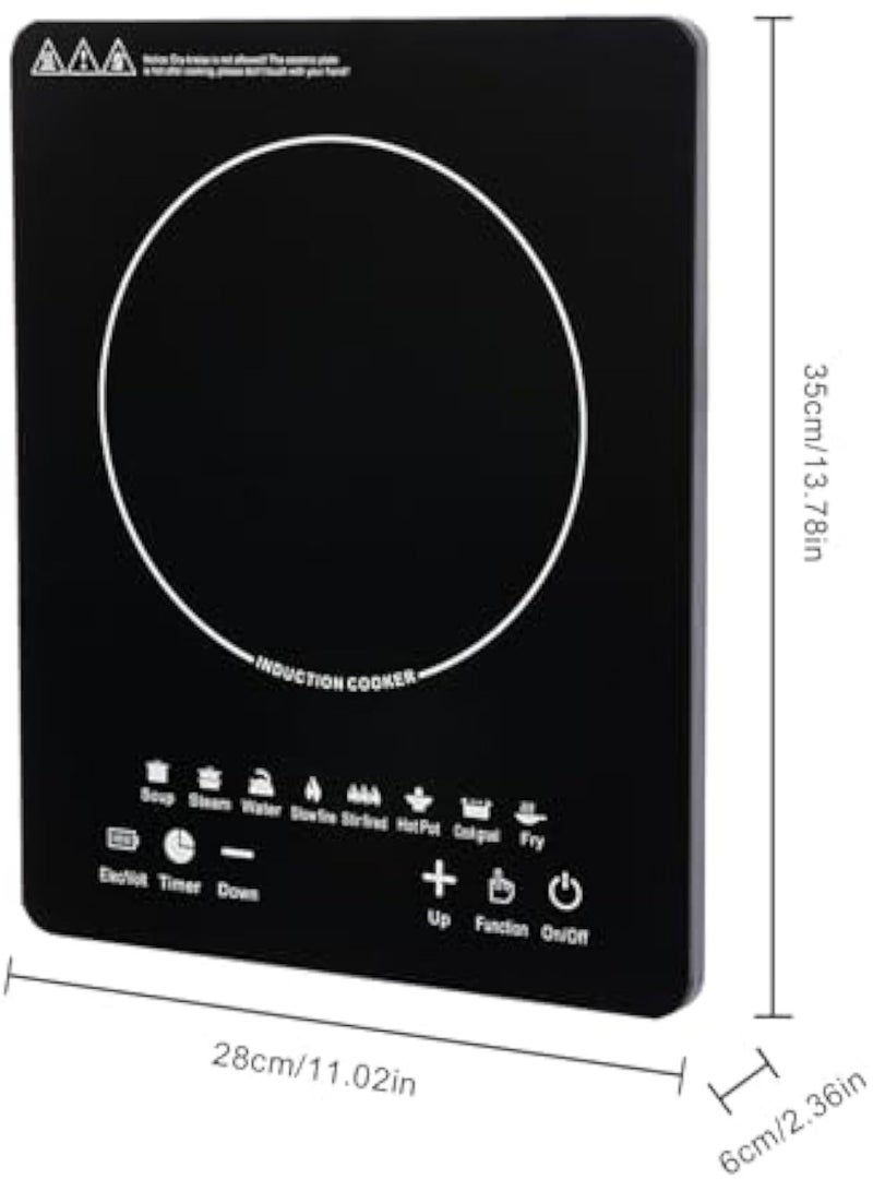 Arabest موقد تحريض محمول 2200 واط، موقد كهربائي مع لوحة لمس، طباخ كهربائي مع 8 برامج طهي مسبقة، للاستخدام في المنزل، RV، الفنادق، المطاعم، الأكشاك. - Image 3