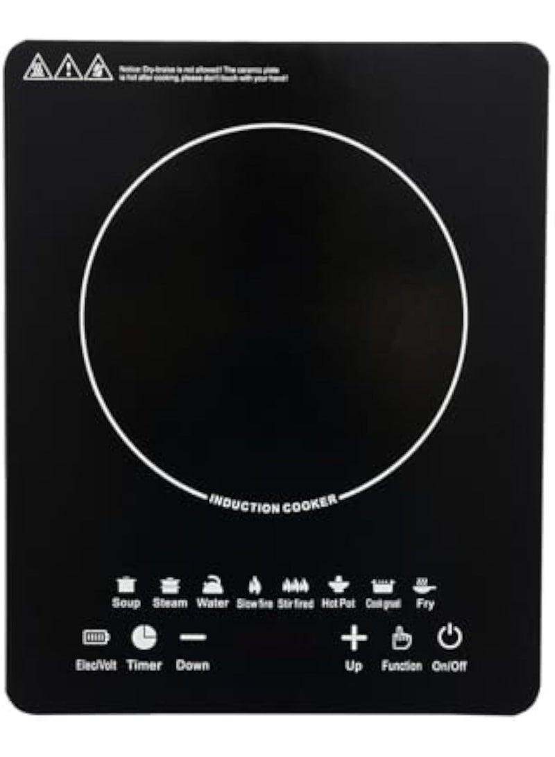 Arabest موقد تحريض محمول 2200 واط، موقد كهربائي مع لوحة لمس، طباخ كهربائي مع 8 برامج طهي مسبقة، للاستخدام في المنزل، RV، الفنادق، المطاعم، الأكشاك. - Image 1