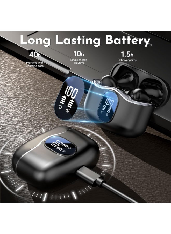 Garlo True Wireless Earbuds Bluetooth Earphones with Active Noise Cancellation Headphones Wireless 4 Mic Clear Calls in Ear Buds 40H Led Display, Multipoint Connect, Deep Bass Earbuds, ANC Waterproof - Image 3
