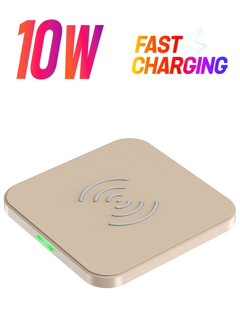 CHOETECH 7.5W Wireless Charger Pad For Apple iPhone Xs/Xs Max/Xr, Apple iPhone X/8/8 Plus, Support 10W Fast Wireless Charging For gold - Image 1