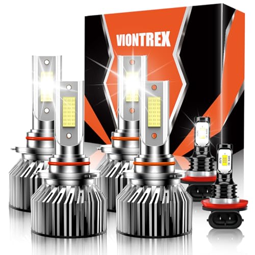 VIONTREX High Low Beam Fog Light Bulbs Combo Pack Fit for Honda Accord 2006 2007 2008 2009 2010 2011 2012 Driving Light Plug and Play6500K White Car Lamp Bulb KitIP68 Pack of 6 - Image 1