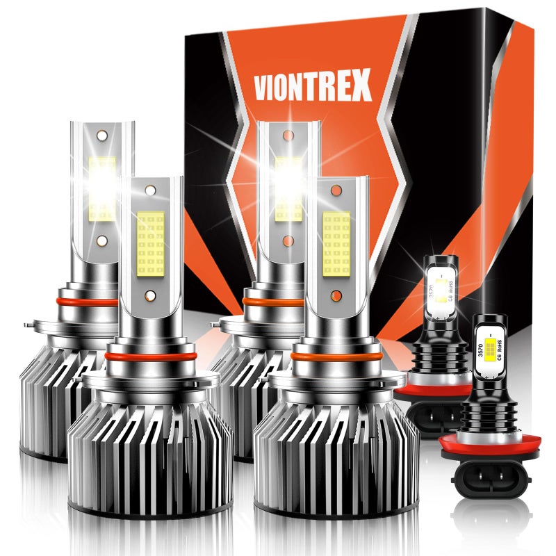 VIONTREX High Low Beam Fog Light Bulbs Combo Pack Fit for Honda Accord 2006 2007 2008 2009 2010 2011 2012 Driving Light Plug and Play6500K White Car Lamp Bulb KitIP68 Pack of 6 - Image 2