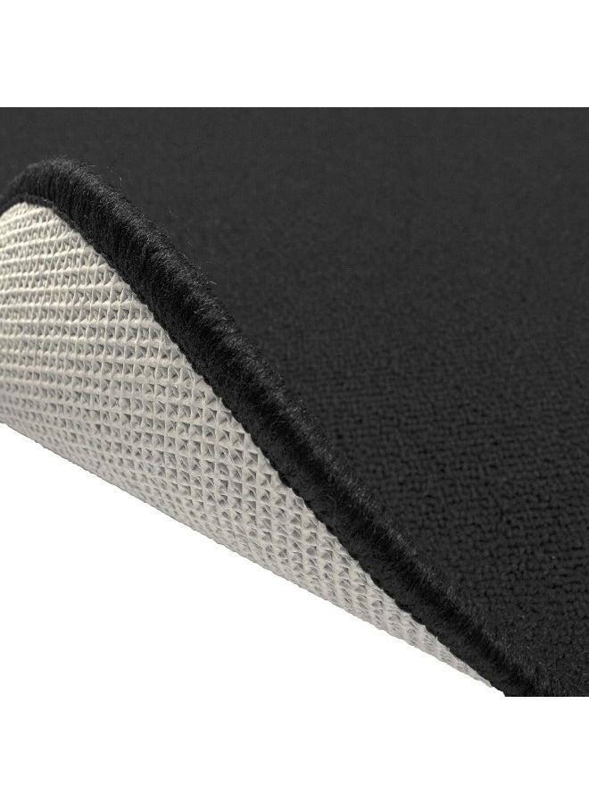 Ritz Solid Accent Rug 18 x 30 Stain Resistant Kitchen or Living Room Floor Mat Latex Backing Machine Washable Black - Image 4