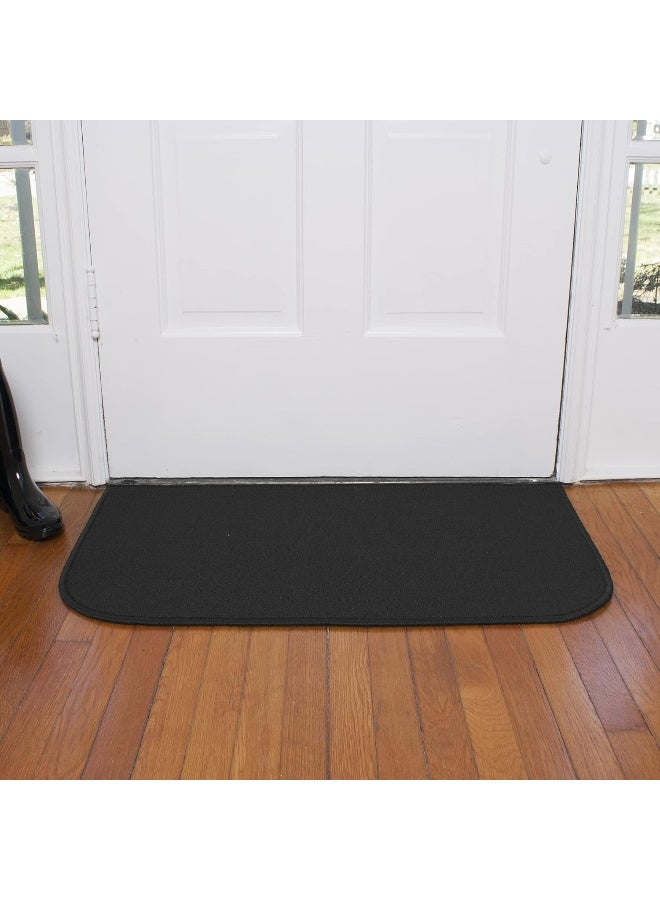 Ritz Solid Accent Rug 18 x 30 Stain Resistant Kitchen or Living Room Floor Mat Latex Backing Machine Washable Black - Image 5