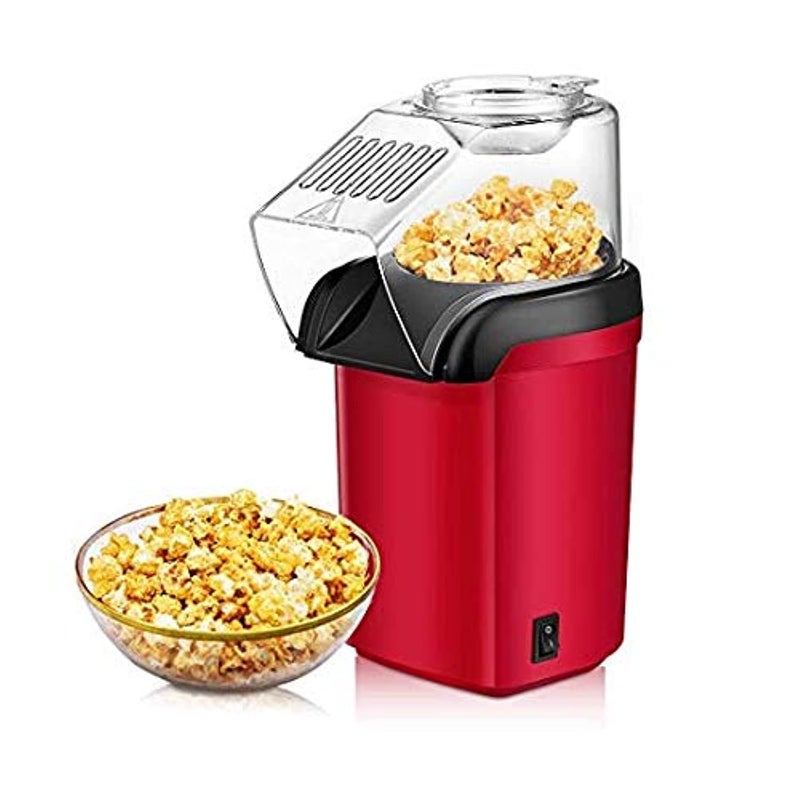 Mini Popcorn Maker, 1200W Fast Popcorn Making Machine, Hot Air Popcorn Popper with Wide Mouth Design, Oil and BPA Free, for Small Home Party