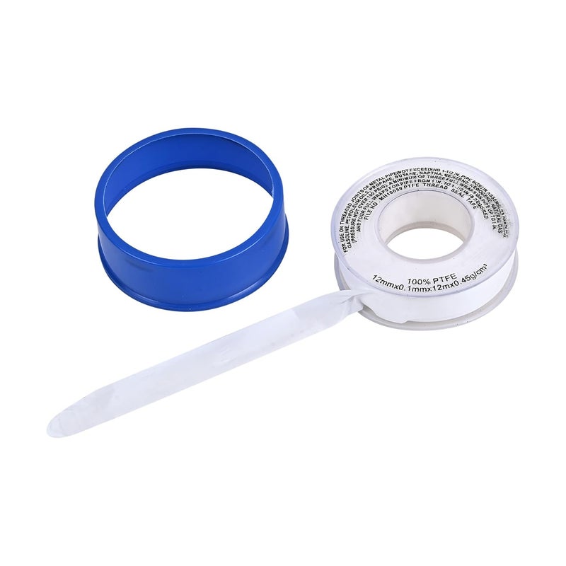 Prem Tiles شريط لاصق من PTFE لمانع تسرب المياه | شريط لاصق أبيض بقطر 12 مم وطول 10 م للأنابيب والصنابير والدش والغاز وإصلاحات السباكة - كثافة عالية، غير سامة | صنع في الهند (عبوة من 1) - Image 3