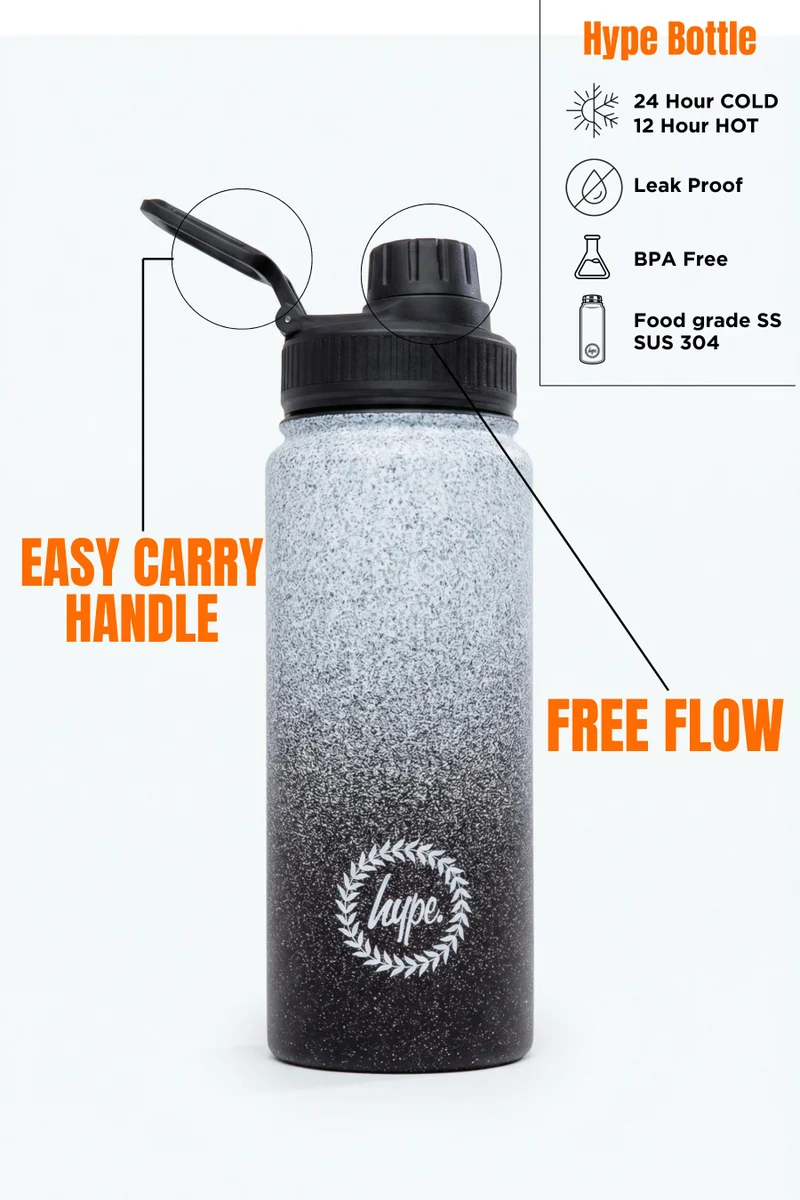 چاست هايب HYPE Water Bottle Black White Speckle Fade