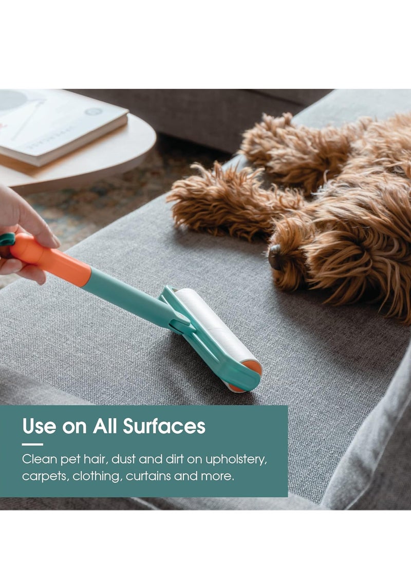 A.M Useful Co Extendable Lint Roller -Lint Roller for Pet Hair, Couch Lint Roller, Large Lint Roller, Lint Roller for Floor With Sticky Sheets, Two Stick With One Refill For Each Size And One Holder(Blue) - Image 5