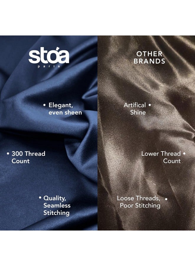 Stoa Paris Elastic Fitted Single Bedsheet with 1 Pillow Cover, 300 TC UltraSatin Premium Bedding Set, Aesthetic Home Decor, Gifts for Woman, Birthday, Housewarming, Date Night - Olive Oasis - Image 3