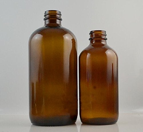 ericotry 250ML 8oz Empty Refillable Amber Glass Bottle Bottle with Black Lotion Pump Lotion Dispenser Round Glass Bottles for Essential Oils Aromatherapy DIY Home Kitchen - Image 5