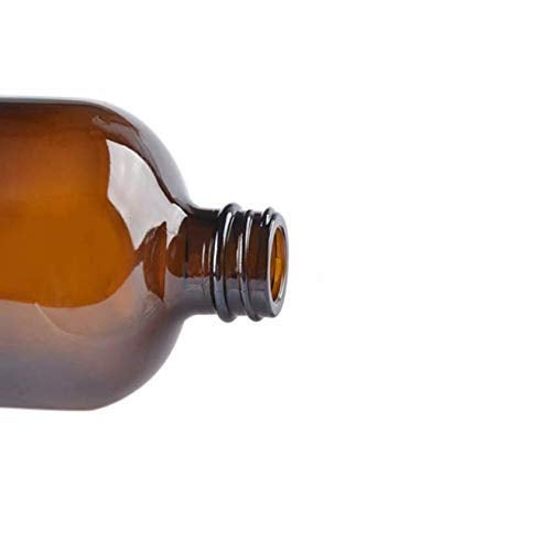 ericotry 250ML 8oz Empty Refillable Amber Glass Bottle Bottle with Black Lotion Pump Lotion Dispenser Round Glass Bottles for Essential Oils Aromatherapy DIY Home Kitchen - Image 3