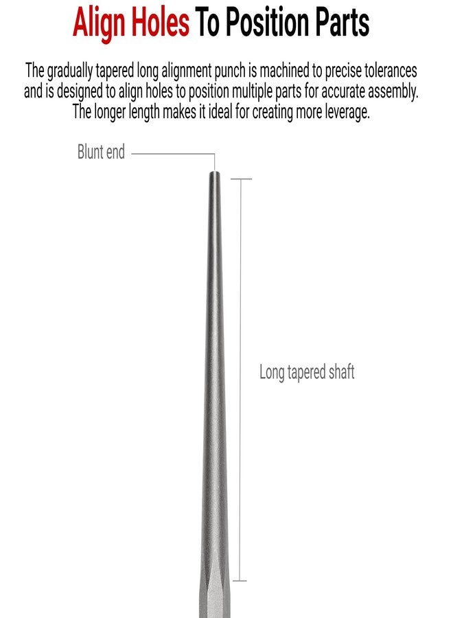 TEKTON 5/16 Inch Long Alignment Punch | 66278 | Made in USA - Image 2