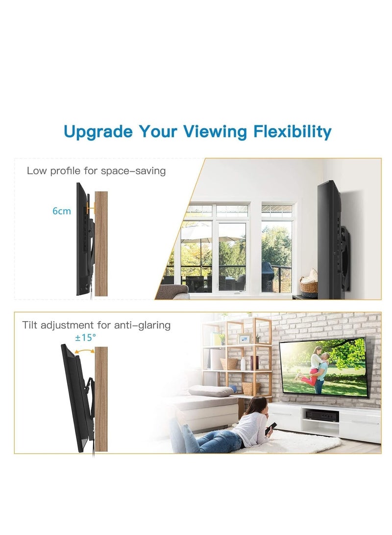 26" - 75" Fixed TV Wall Mount Bracket, Universal Tilt TV Wall Mount Adjustable TV Stand for LED LCD OLED Plasma TV with Super Strong 50kg Weight Capacity VESA up to 700 x 400(HEAVY DUTY). - Image 5