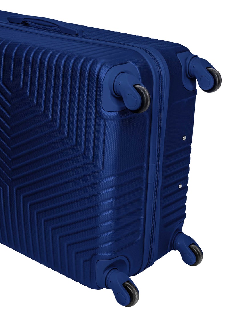 TRAVEL WAY - TrekKit Lightweight 24 inch Checked Suitcase Luggage for 20 kg - Hardshell Suitcase Spinner Luggage for Travel | ABS Luggage with 4 Spinner Wheels (Admiral Blue, 24 Inches (61 cm)) - Image 1