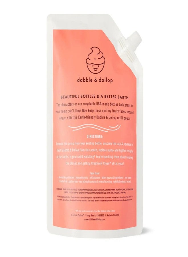 Dabble & Dollop Strawberry Body Wash Refill - All Natural Fragrances, Dermatologist Tested, Tear-Free, Non-Irritating, Hypoallergenic, pH Balanced, Leaping Bunny Certified (24oz) - Image 2