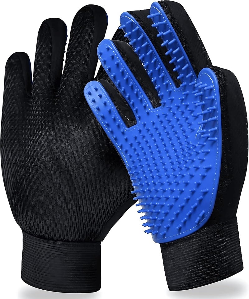 Circle M Pet Grooming Glove Right Hand Blue Washing Compatible for Pets