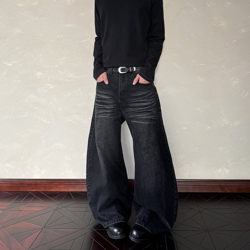 Unisex Classic Denim Jeans Loose Fit Daily Outdoor Wear - Image 1