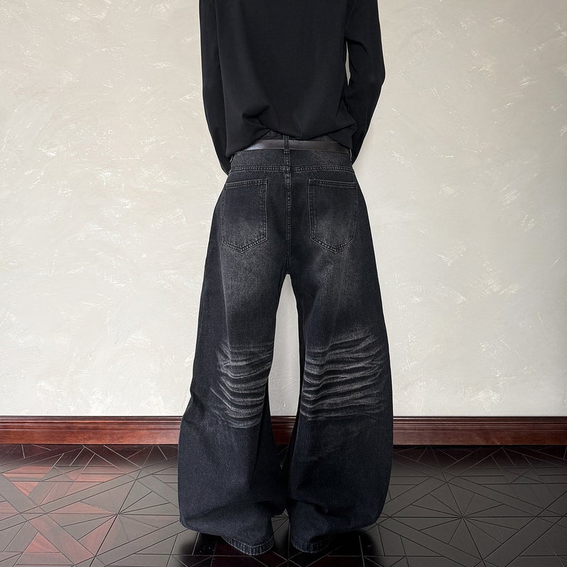 Unisex Classic Denim Jeans Loose Fit Daily Outdoor Wear - Image 5