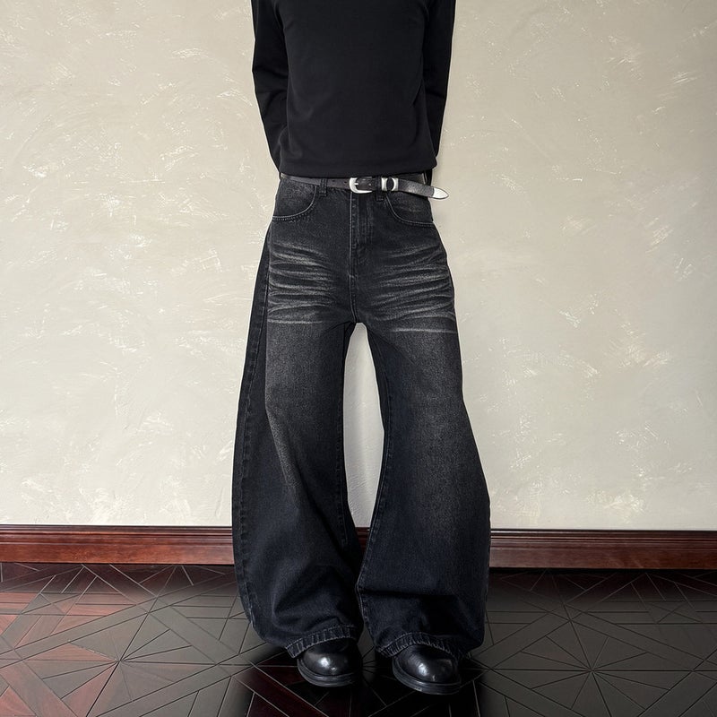 Unisex Classic Denim Jeans Loose Fit Daily Outdoor Wear - Image 4